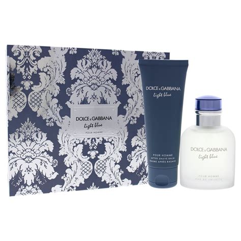 light blue cologne gift set.